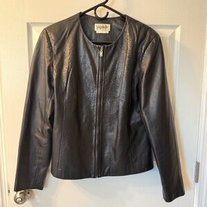 Bagatelle Women's Black Leather Jacket - Large